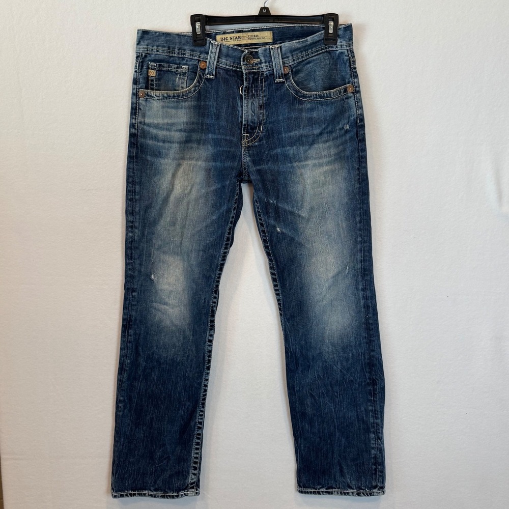 Big Star Pioneer Regular Boot Cut‎ Jeans Mens 34R Medium Wash Denim Blue